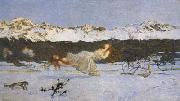 Giovanni Segantini The Punishment of The Lustful (mk19) oil